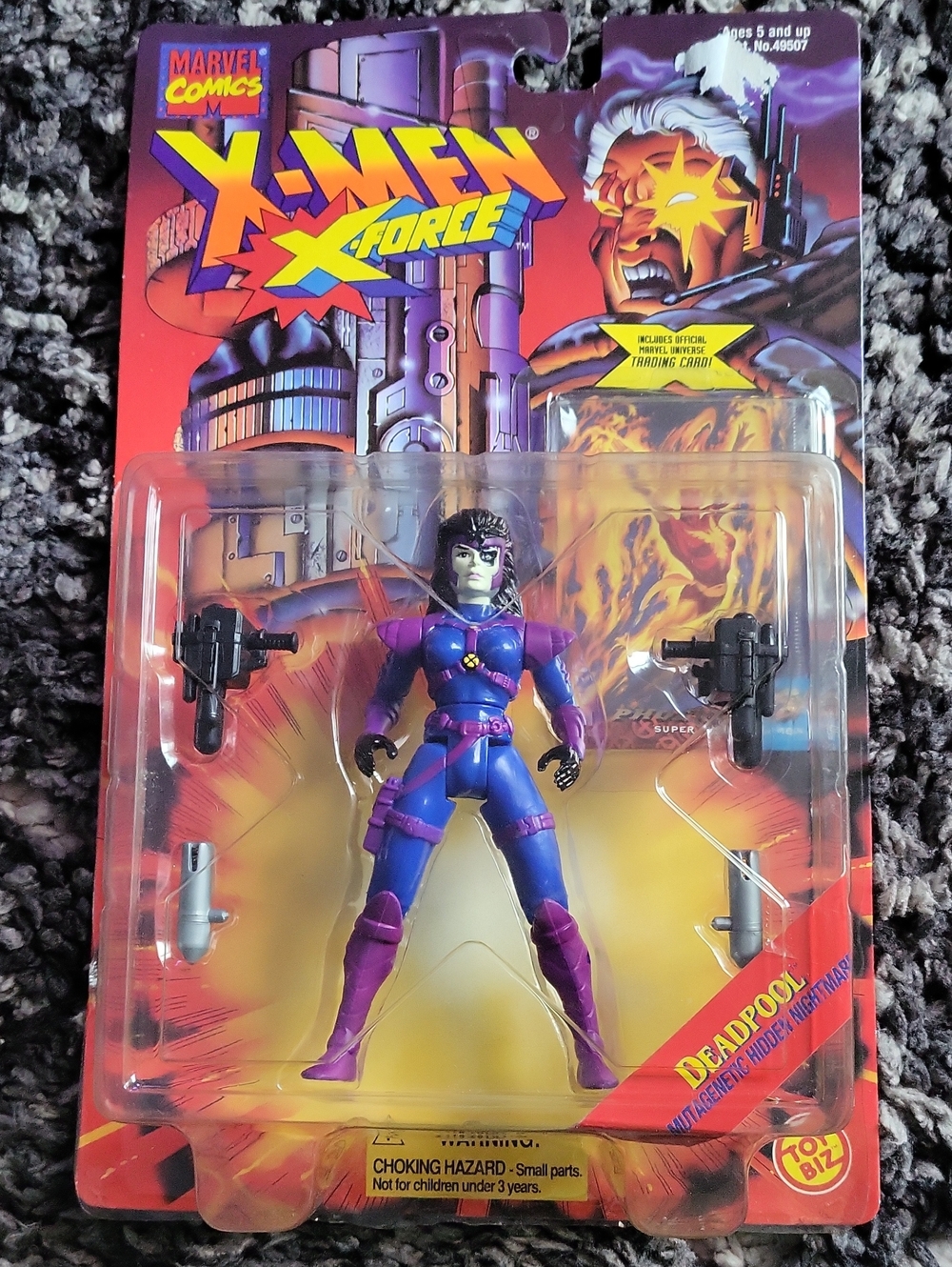 Marvel X-Men X-Force Deadpool Action Figure Domino - Purple/Blue
